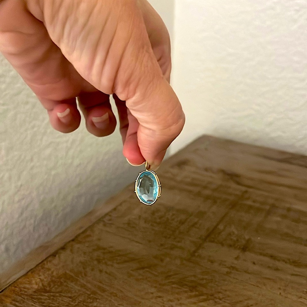 Heather B Moore Medium London Blue Topaz Harriet Stone.